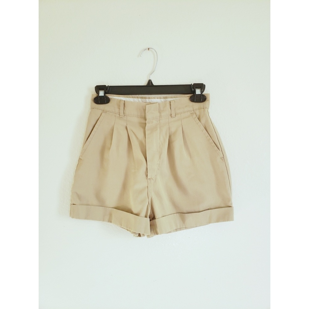 Khaki High Waisted Shorts